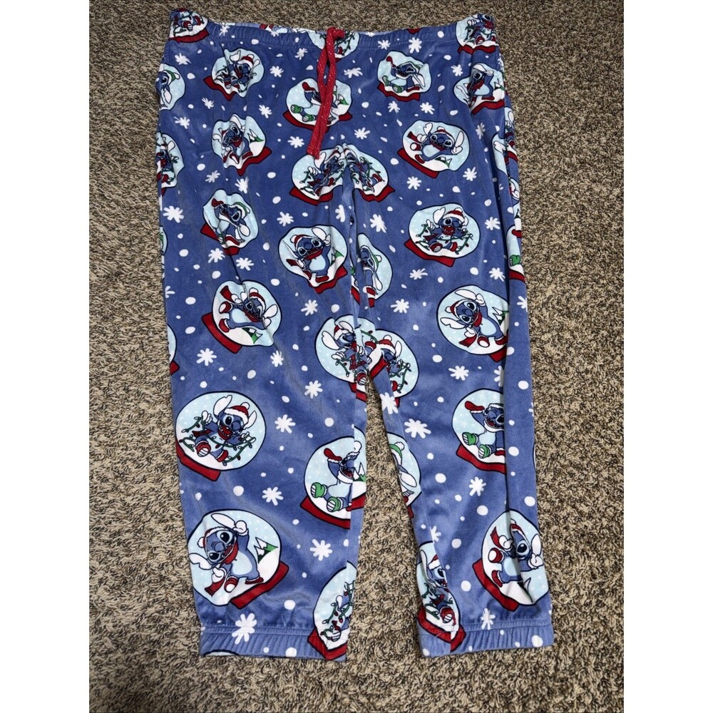 Stitch Christmas/snow globe jogger PJs 3xl